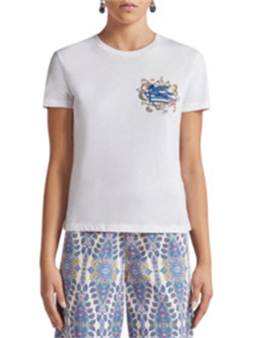 t-shirt donna bianco cotone ETRO | WRMA0006AK788W0111